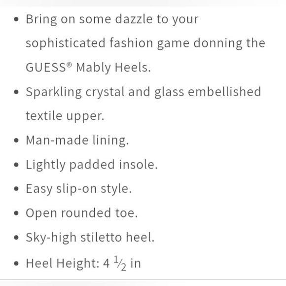 GUESS Mably Rhinestone Stiletto Dress Sandals Mules Sexy High Heels NEW SZ 10M - Picture 5 of 16